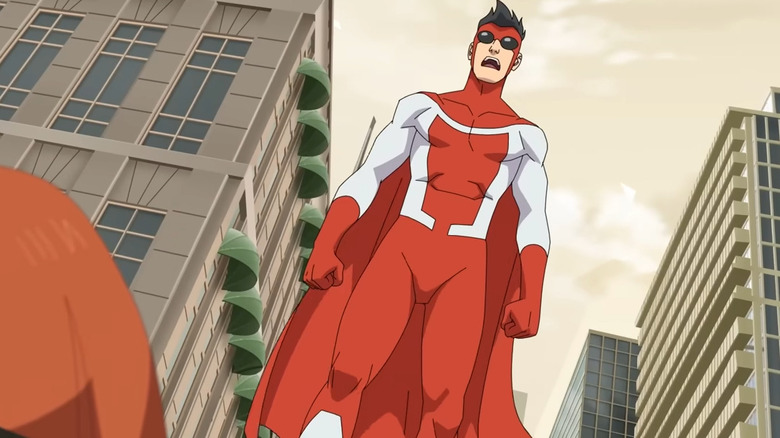 Omni-Vincible lording over Atom Eve in Invincible Season 3