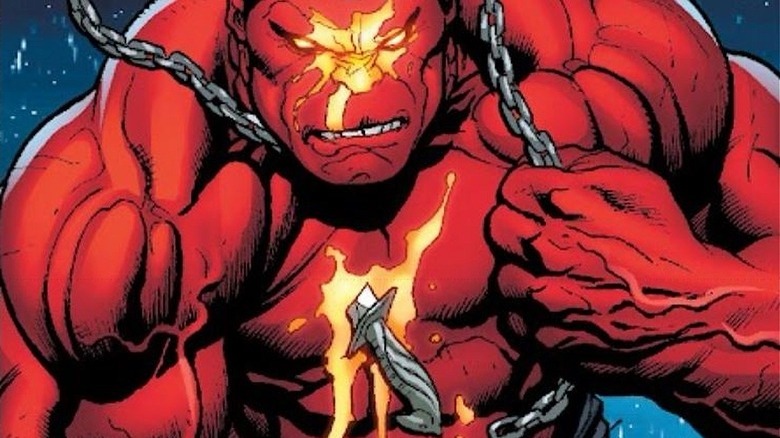 Hulk healing from being stabbed