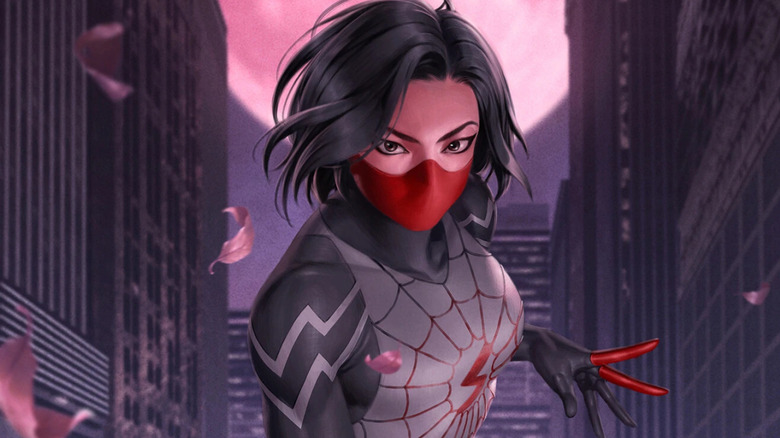Silk red mask