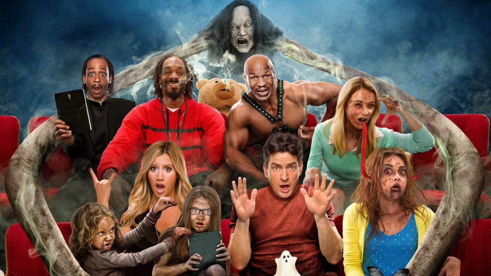 Katt Williams, Snoop Dogg, Ashley Tisdale, Charlie Sheen, and Simon Rex in Scary Movie V