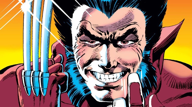 Grinning Wolverine making "come here" gesture