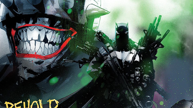 The Batman Who Laughs and the Grim Knight from the cover of 2018's Batman Who Laughs #2