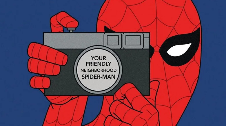 Spider-Man taking photos