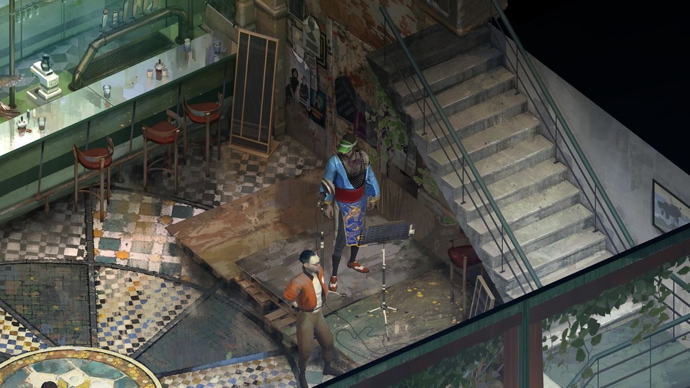 A scene in Disco Elysium