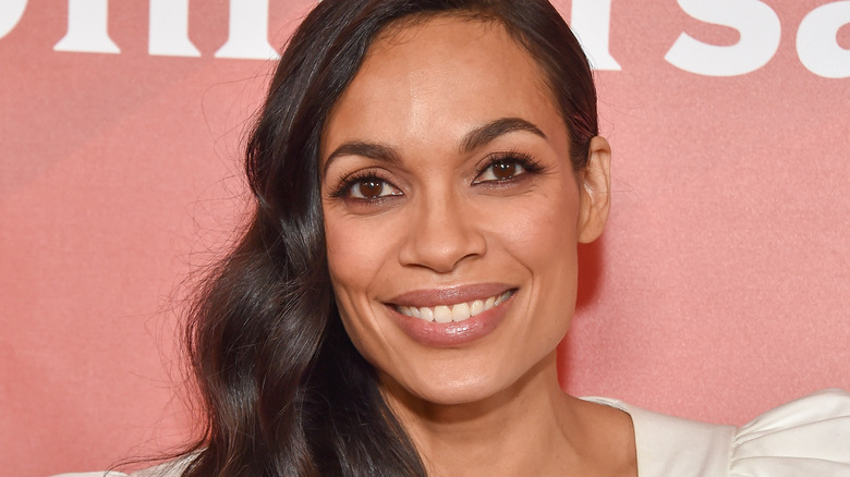 Rosario Dawson smiling