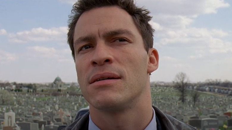 McNulty in a graveyard The Wire