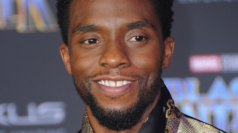 Chadwick Boseman on the Black Panther red carpet