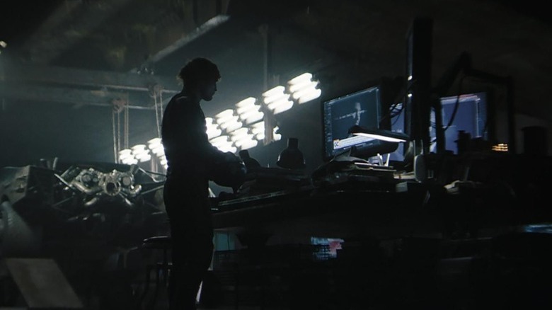 Bruce in the Batcave The Batman