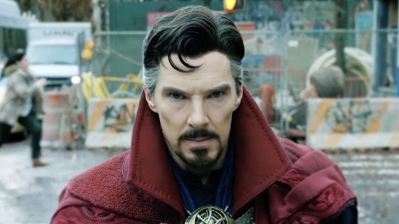 Doctor Strange standing outside with a determined look on his face