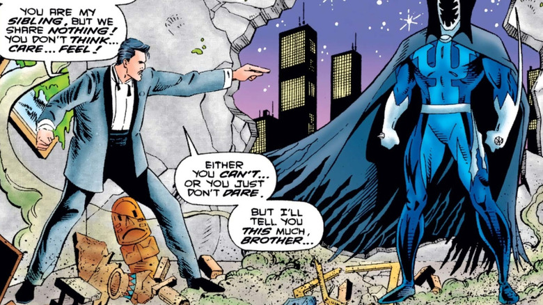 Vincent Stevens scolds his double, Strange