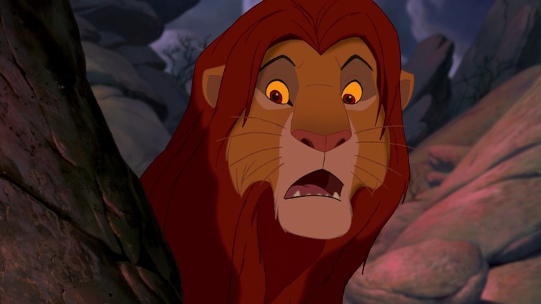 Simba looking worried