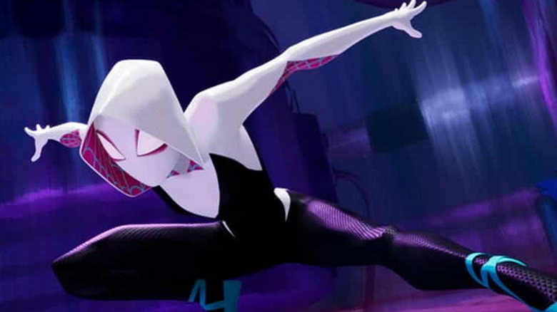 Spider-Gwen in her white cowl