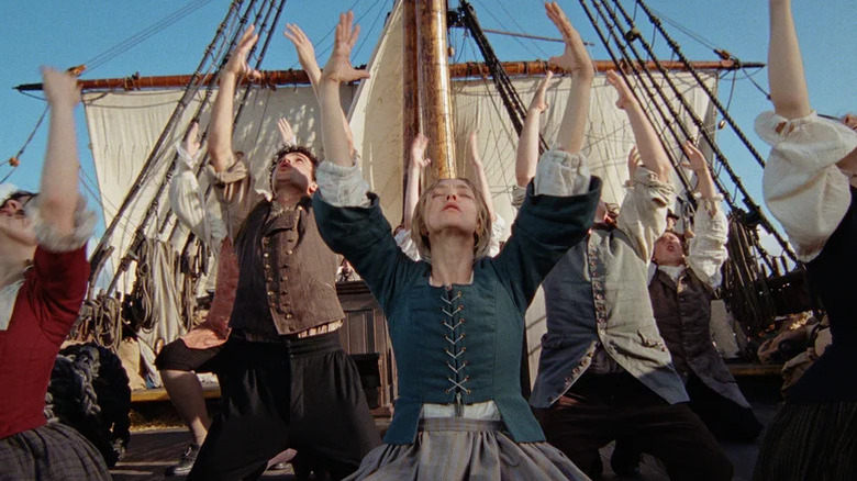 Ann Lee dancing on a ship in The Testament of Ann Lee