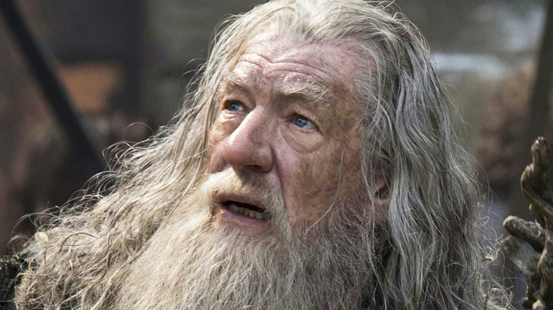 Gandalf looking up