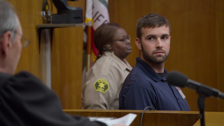 Ronald Gladden on the stand in court