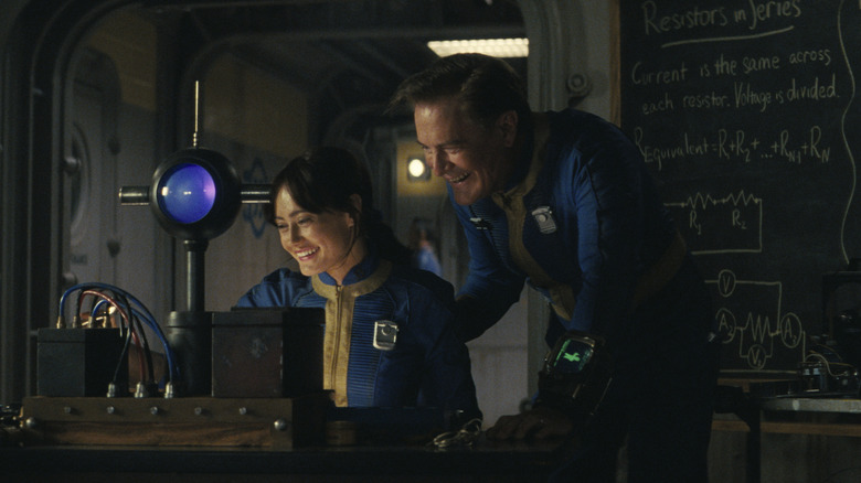 Lucy smiling with Hank