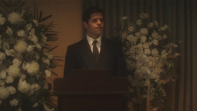 Adam prepares to give Gino's eulogy
