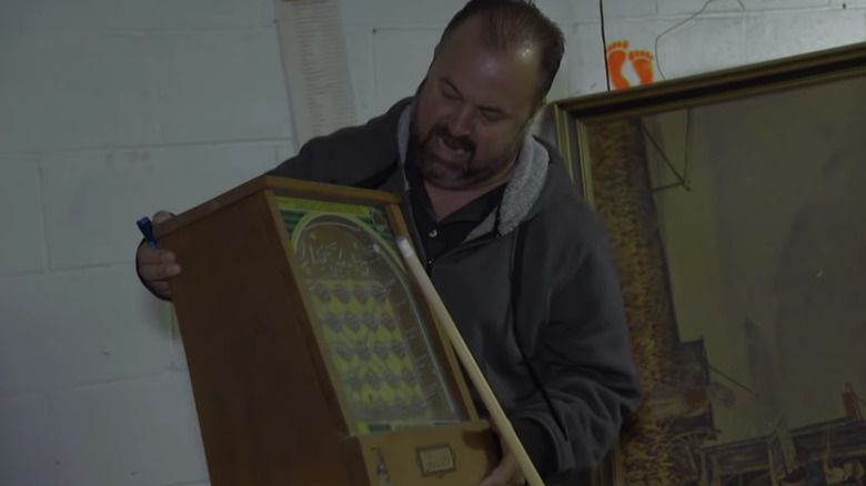 Frank Fritz with a penny machine