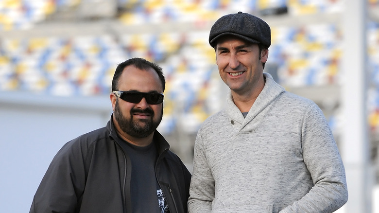 Mike Wolfe and Frank Fritz smiling together
