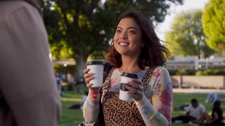 Lady with a coffee cup