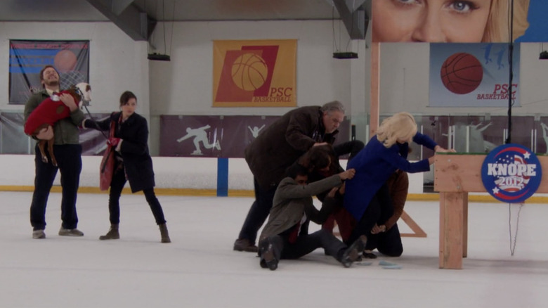 Parks and Recreation ice scene
