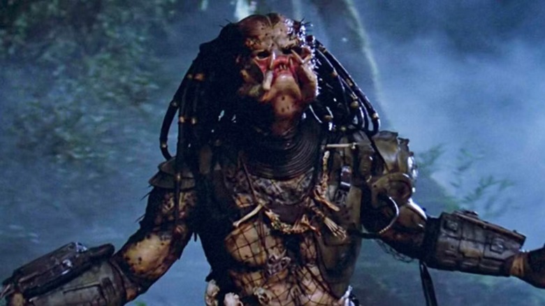 The Predator without its mask in Predator (1987)