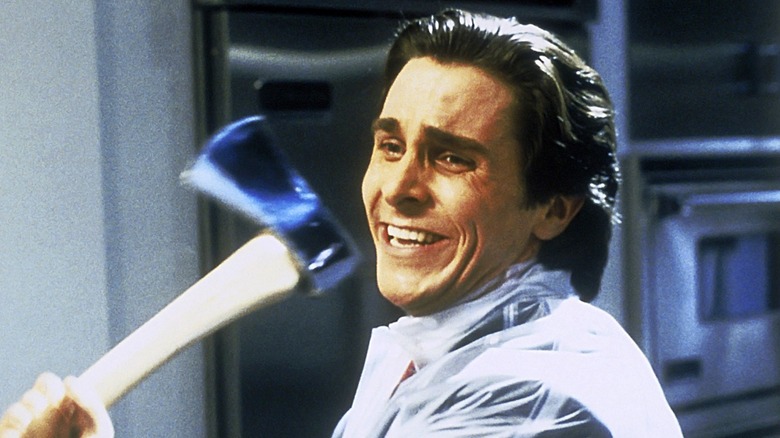 Patrick Bateman swinging ax