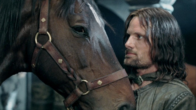 Aragorn face-to-face with his horse