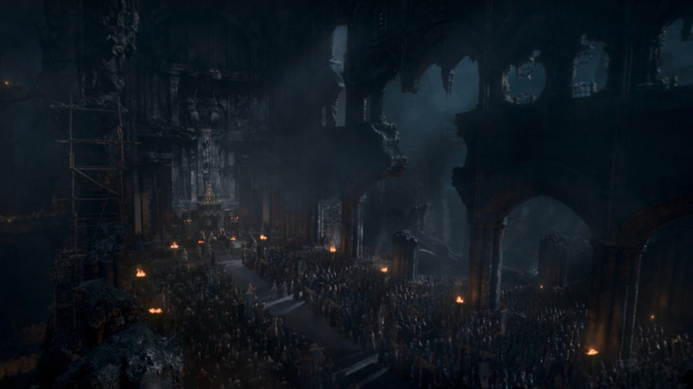 The Great Council meeting in Harrenhal to determine the lines of succession