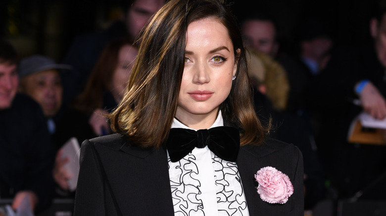 Ana de Armas Suit Bowtie