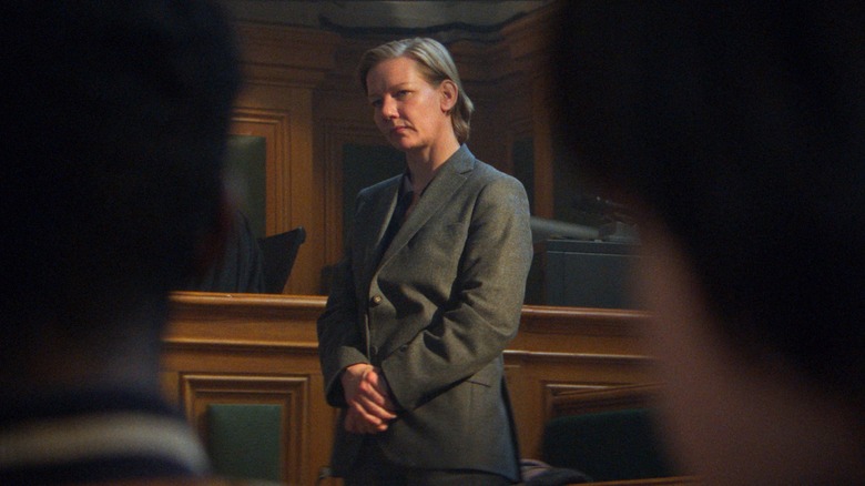 Sandra standing in court