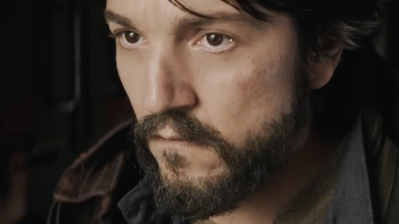 Cassian Andor with a goatee