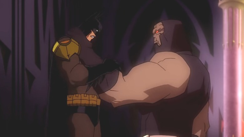 Darkseid choking Batman