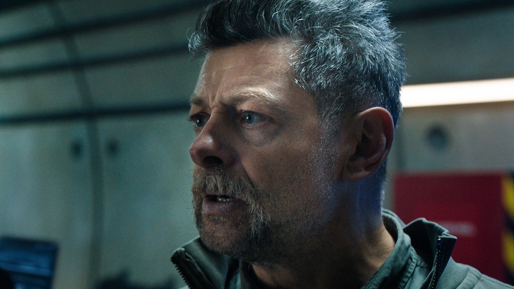 Andy Serkis in a scene from SAS: Red Notice