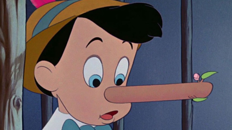 Pinocchio with extended nose