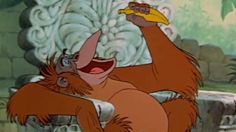 King Louie eating a banana