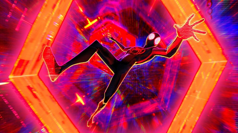Miles Morales falls through portals
