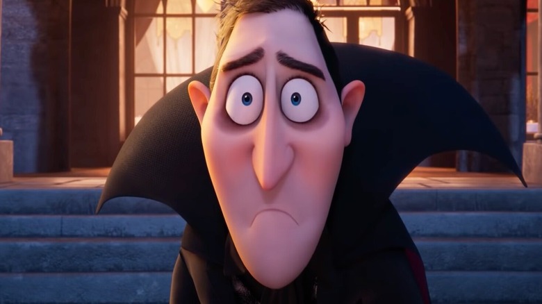 Dracula frowning in Hotel Transylvania