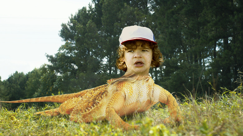 Dustin from Stranger Things as a lizard