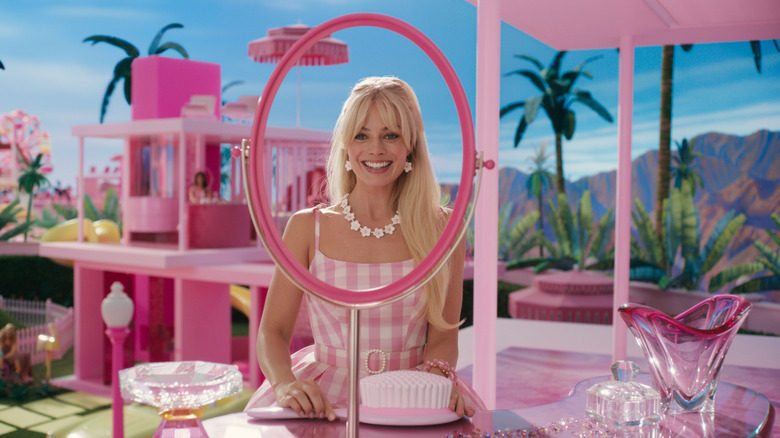 Barbie looking into mirror