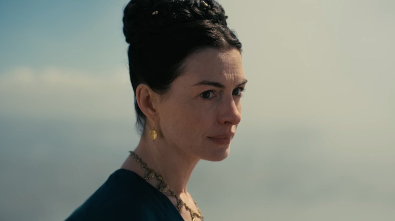 Penelope looking concerned in The Odyssey
