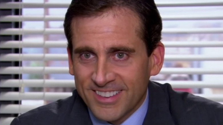 Michael Scott hopeful smile