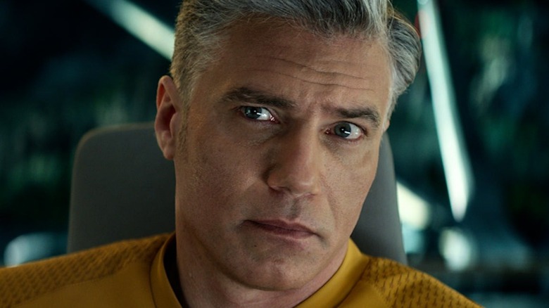 Captain Pike looking serious in Star Trek: Strange New Worlds