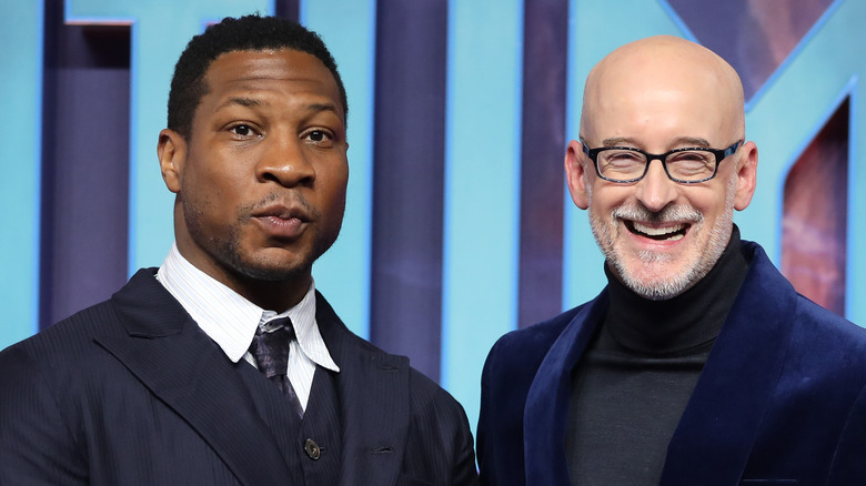 Jonathan Majors and Peyton Reed standing together