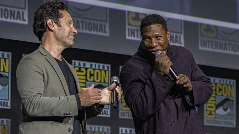 Paul Rudd and Jonathan Majors