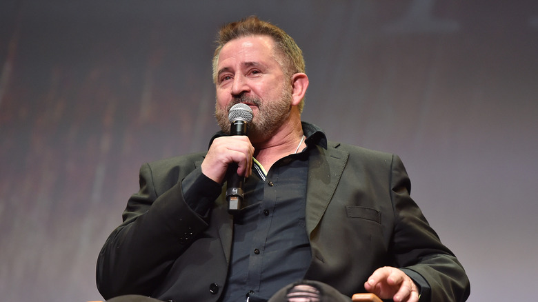 Anthony Lapaglia talking on stage