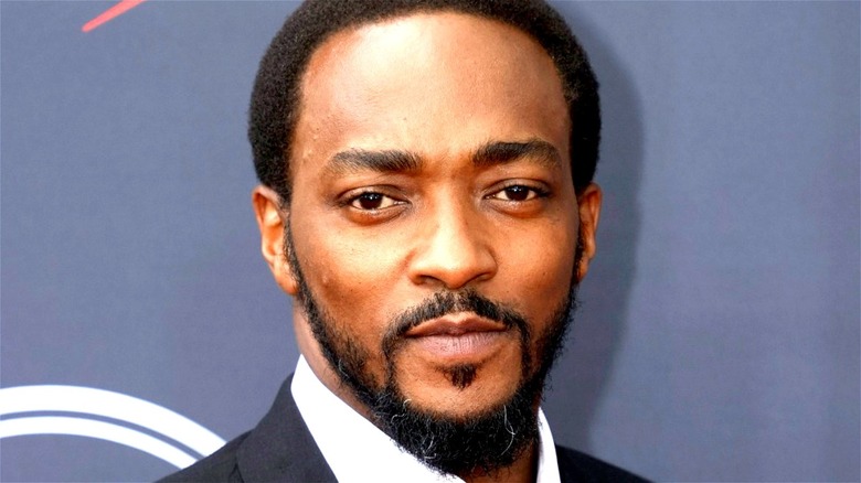 Anthony Mackie smirking