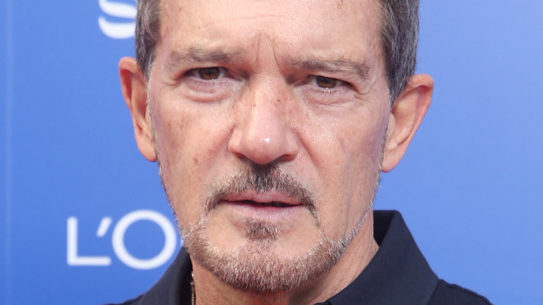 Antonio Banderas looking serious