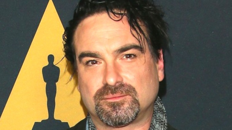 Johnny Galecki with slight smile