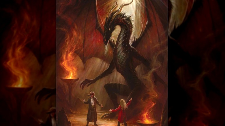 Hoid and Tress standing in front of Xisisrefliel in Tress of the Emerald Sea